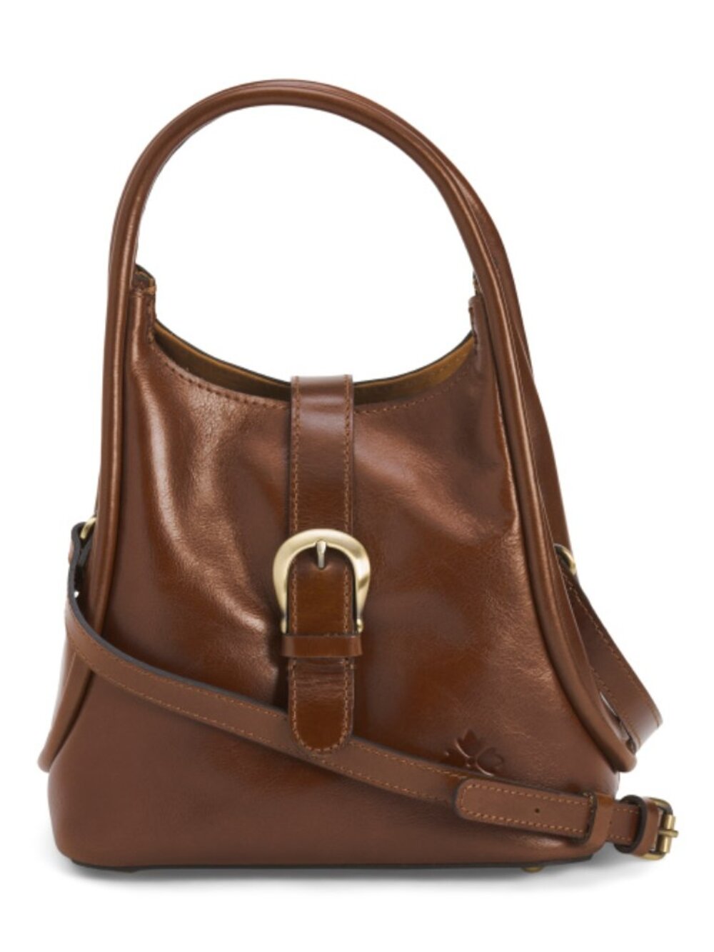 PATRICIA NASH Leather Halina Top Handle Hobo Bag With Crossbody Strap